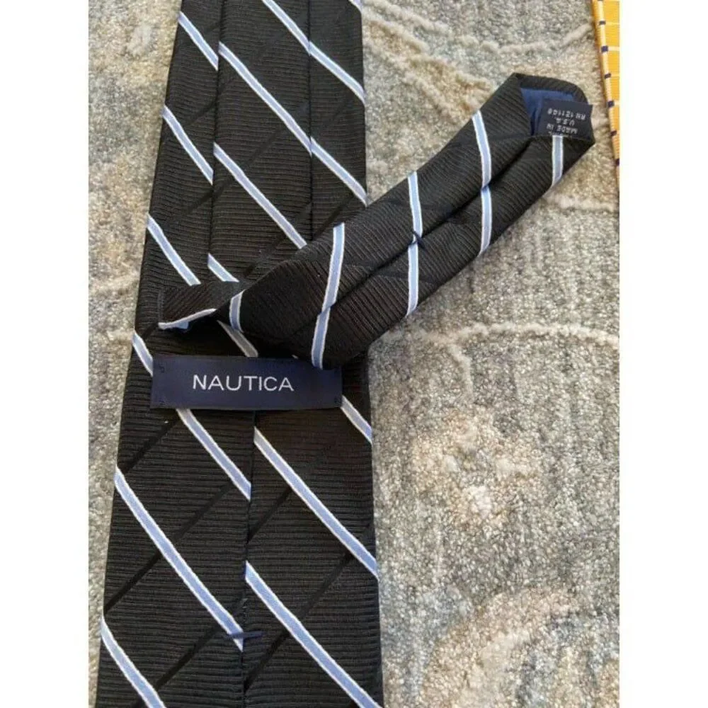 Lot of 5 Designer Ties (Ralph Lauren, Tommy Hilfiger, Nautica)